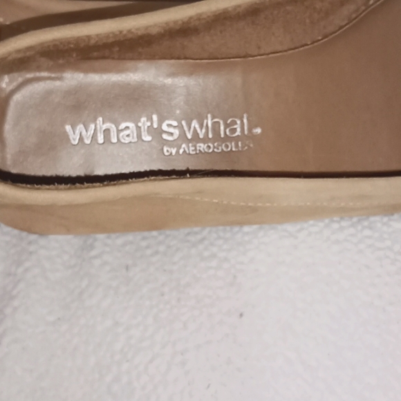 What's What By Aerosoles 7.5 Tan Suade Shoes - Picture 5 of 5